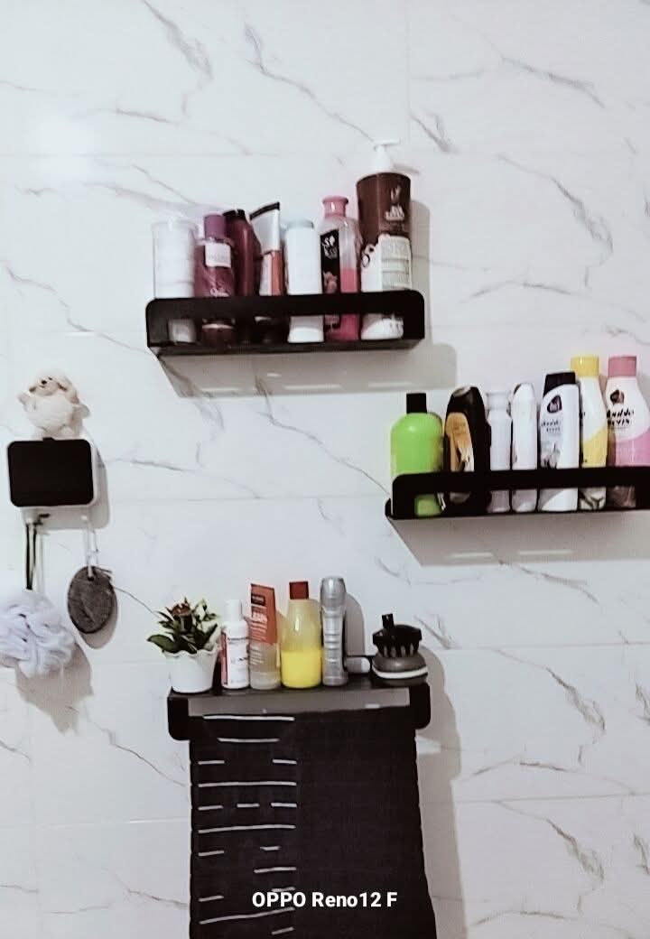 رفوف حمام ومطبخ معدنية مودرن - مقاومة للصدأ والرطوبة